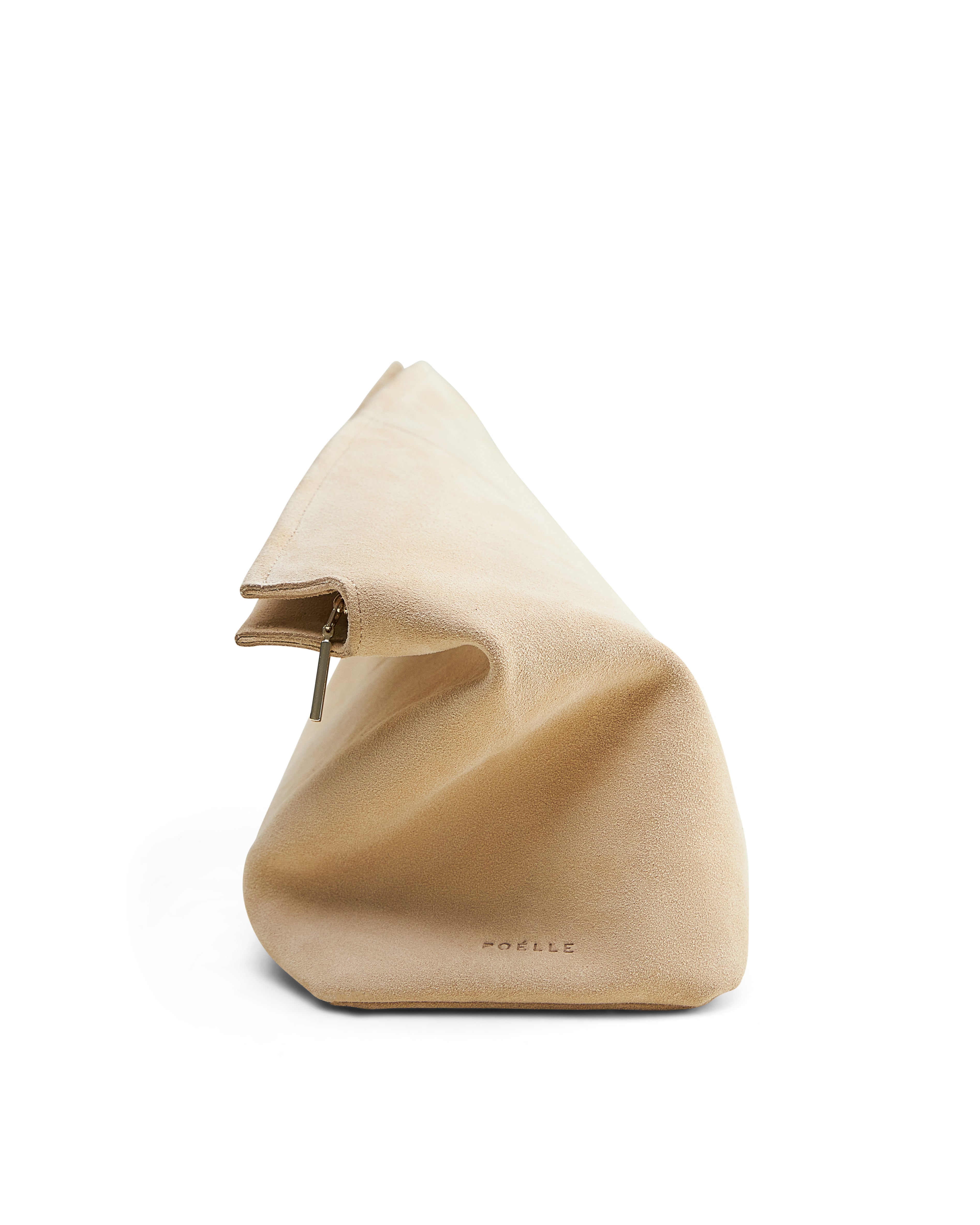 Elza clutch bag in milky color