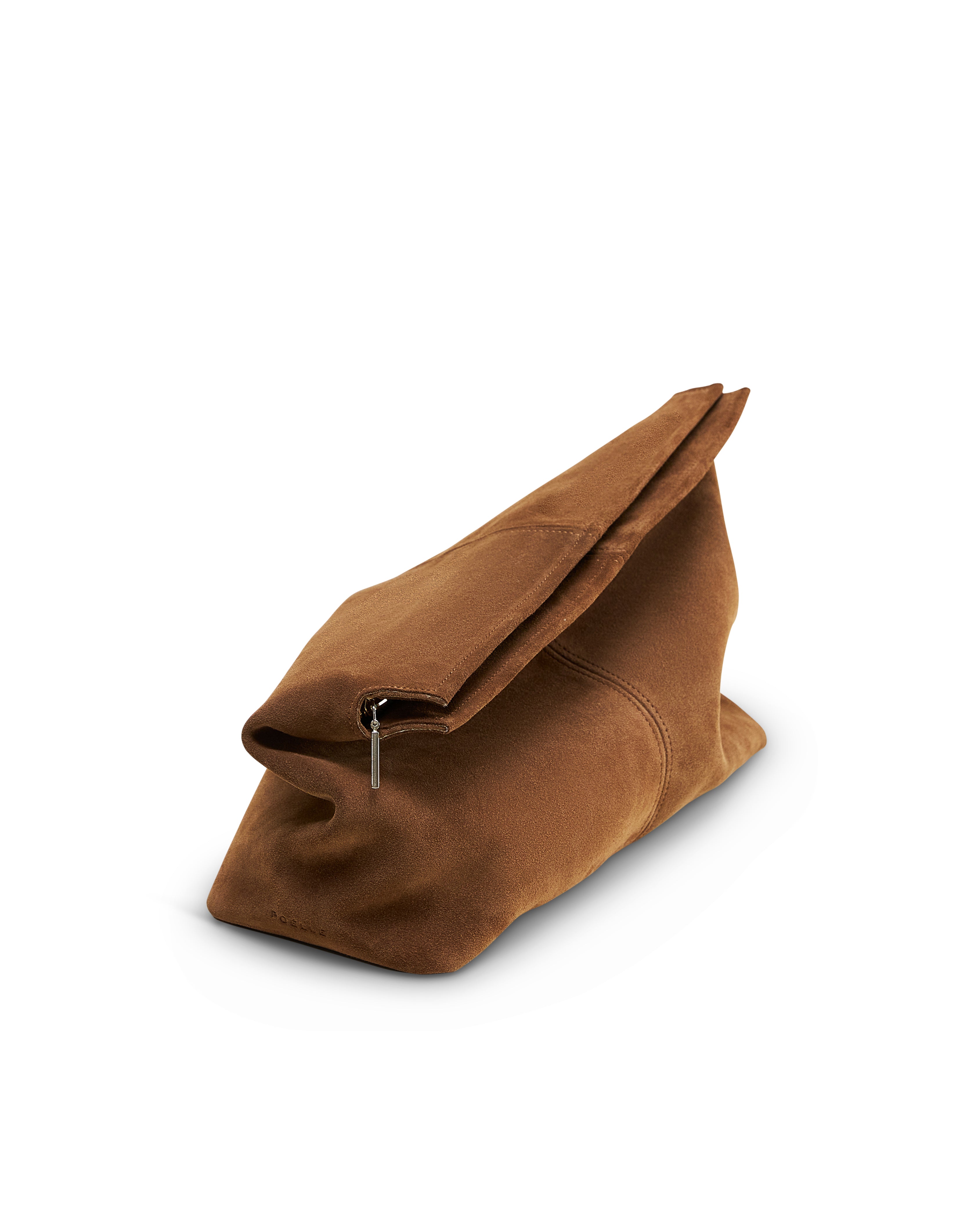 Elza clutch bag in caramel color