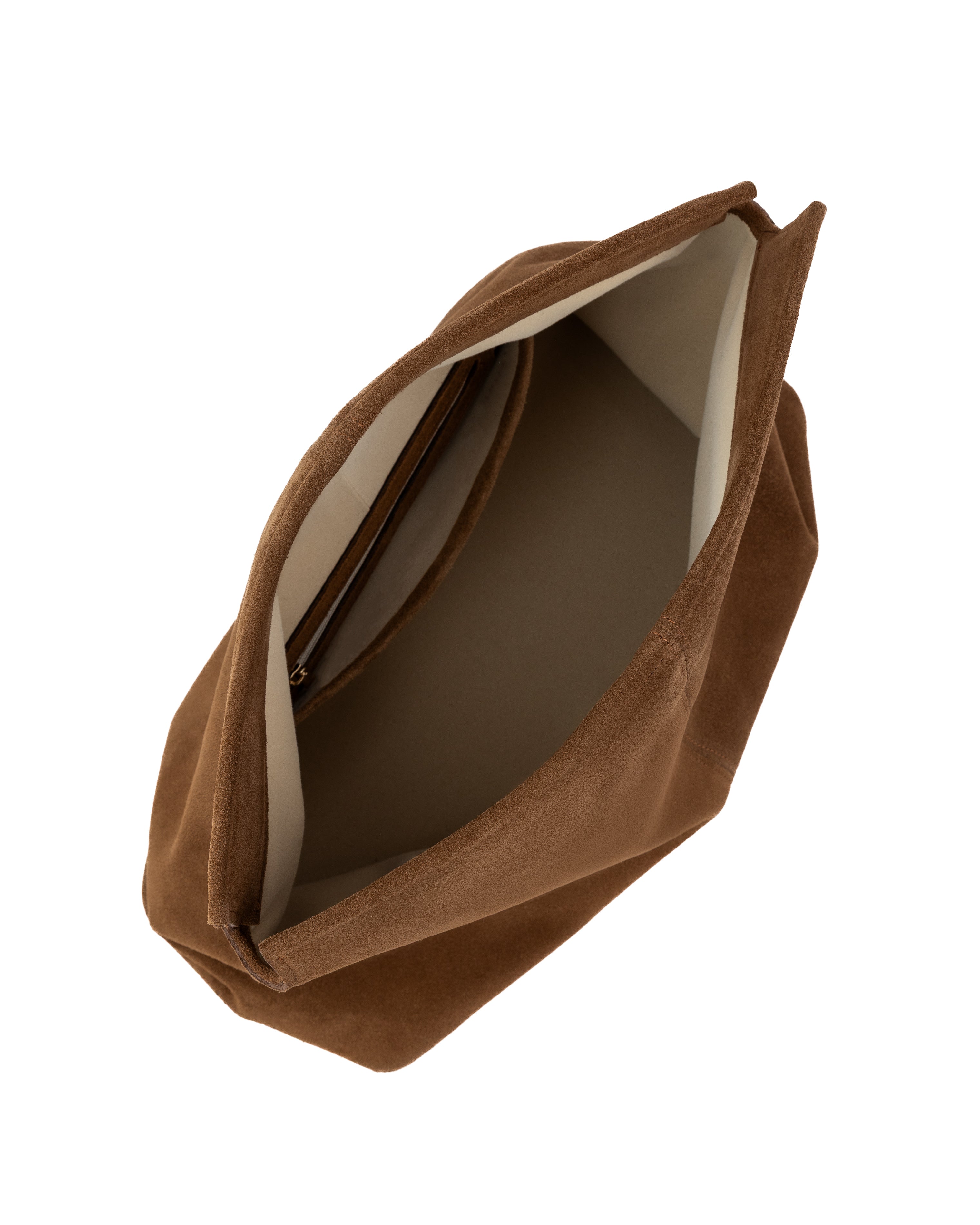 Elza clutch bag in caramel color