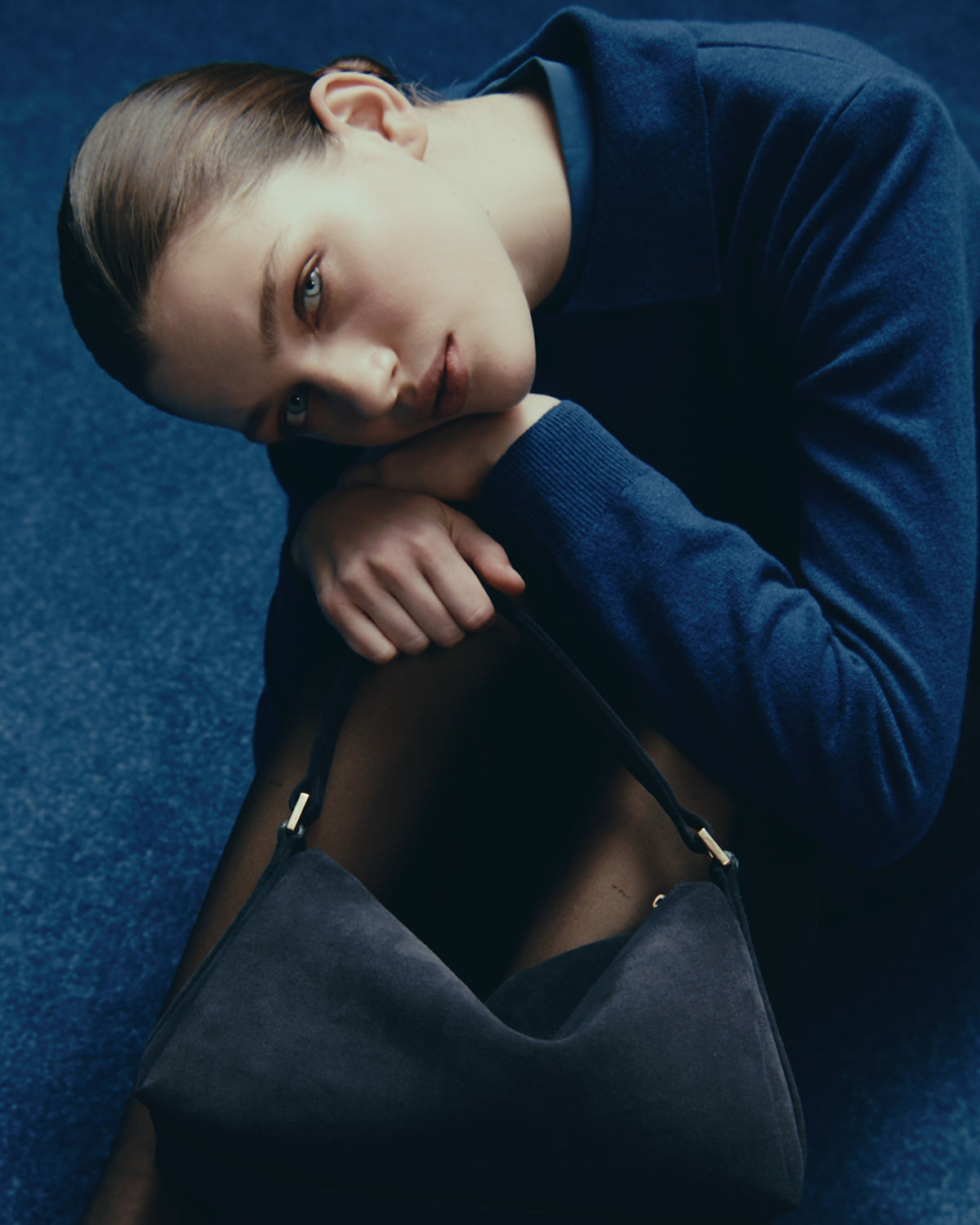 Josefine Bag Navy Blue — kampania Blue Velvet