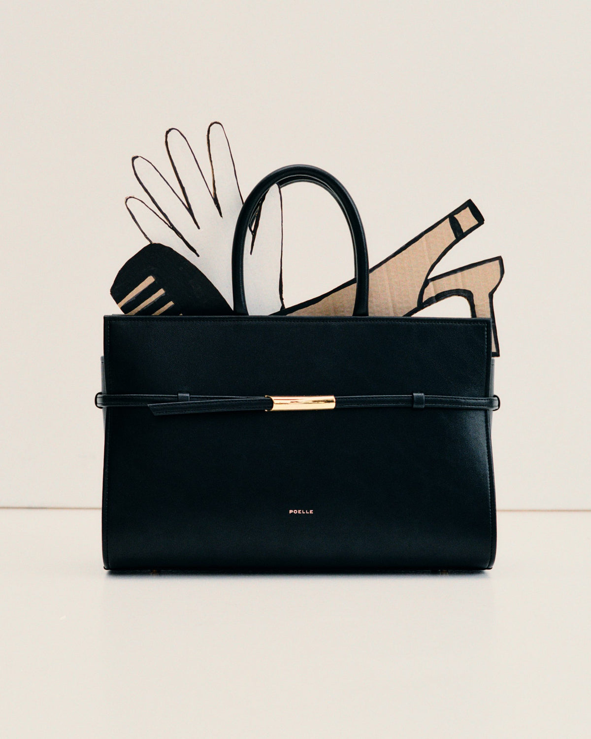 Object №03 Bag Medium Black — kampania Papier Collé