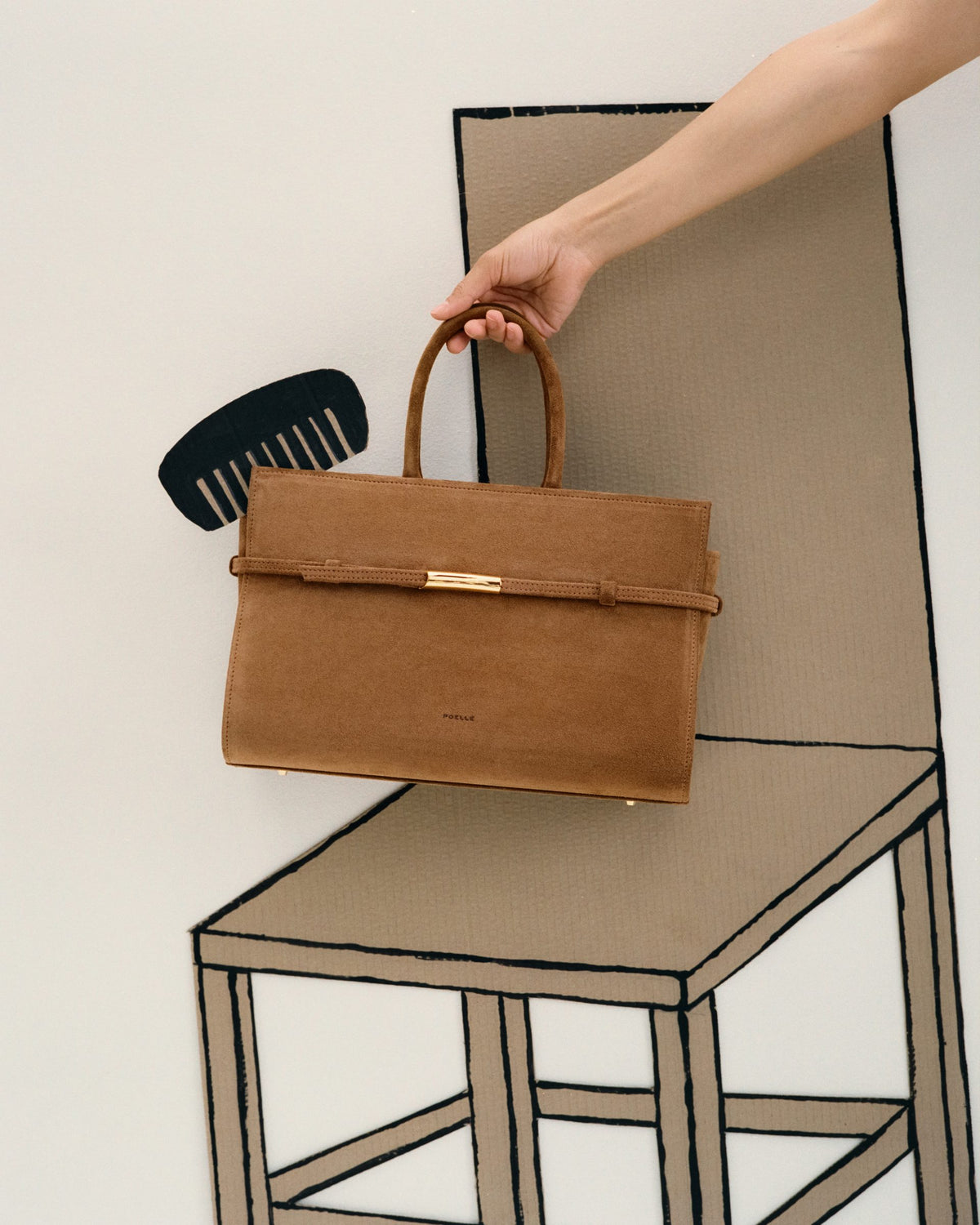 Object №03 Bag Medium Caramel — kampania Papier Collé