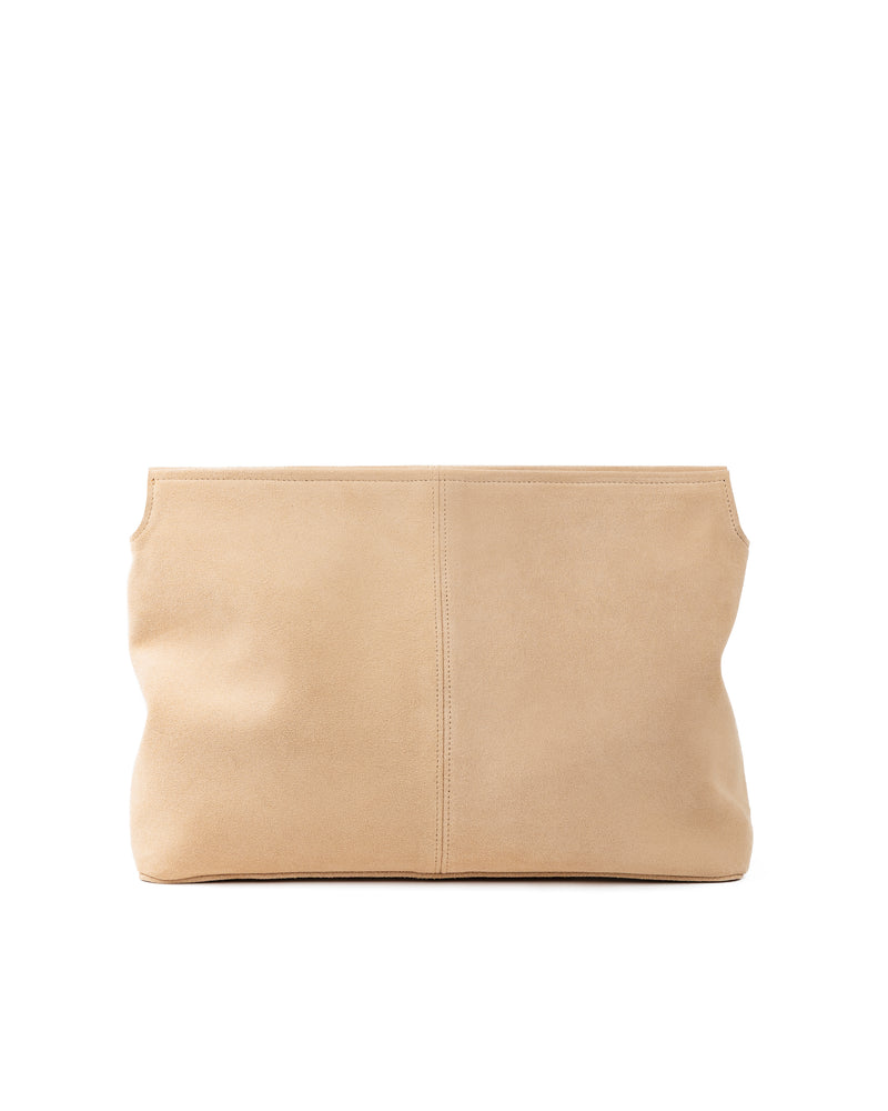 Elza clutch bag in milky color