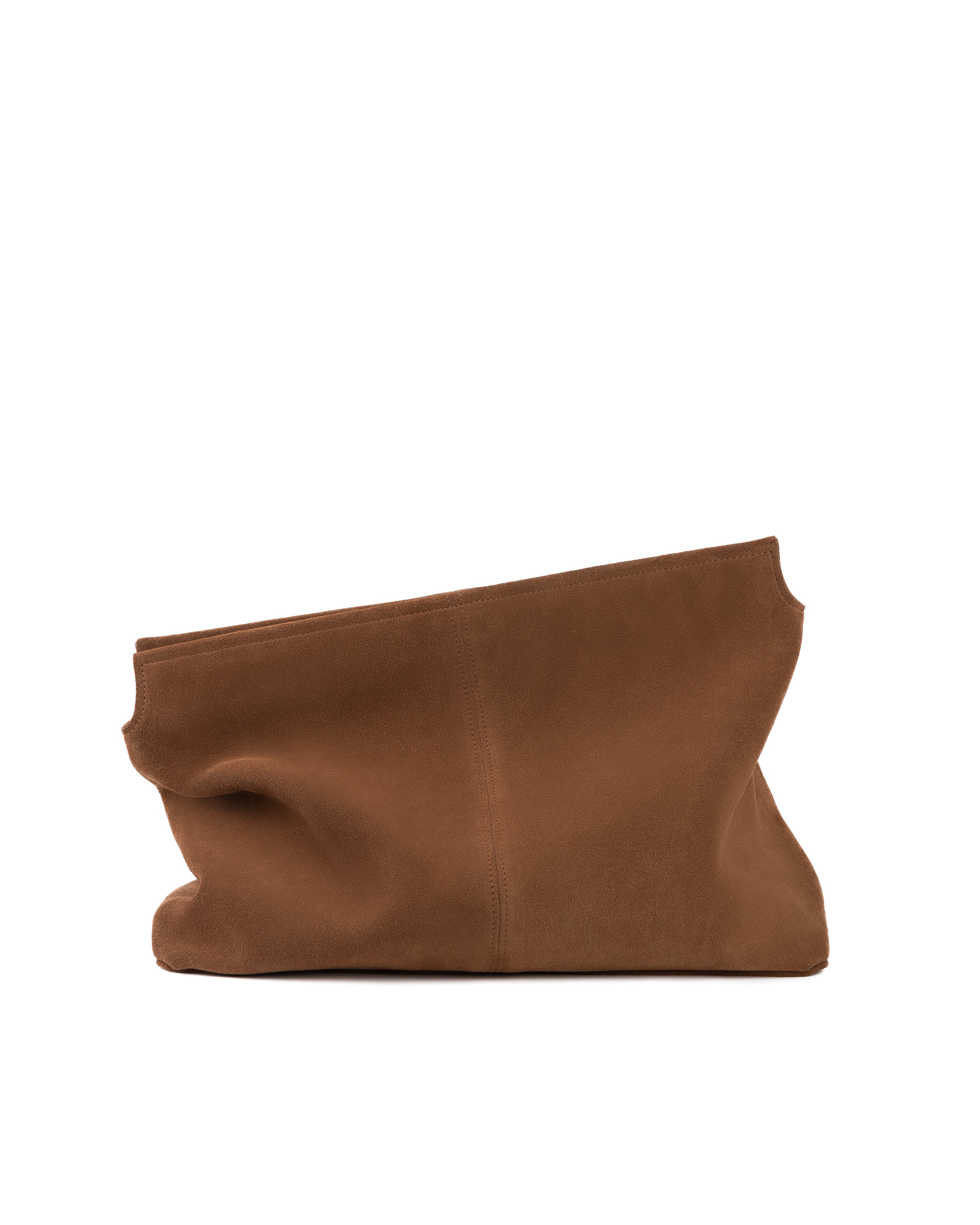 Elza clutch bag in caramel color