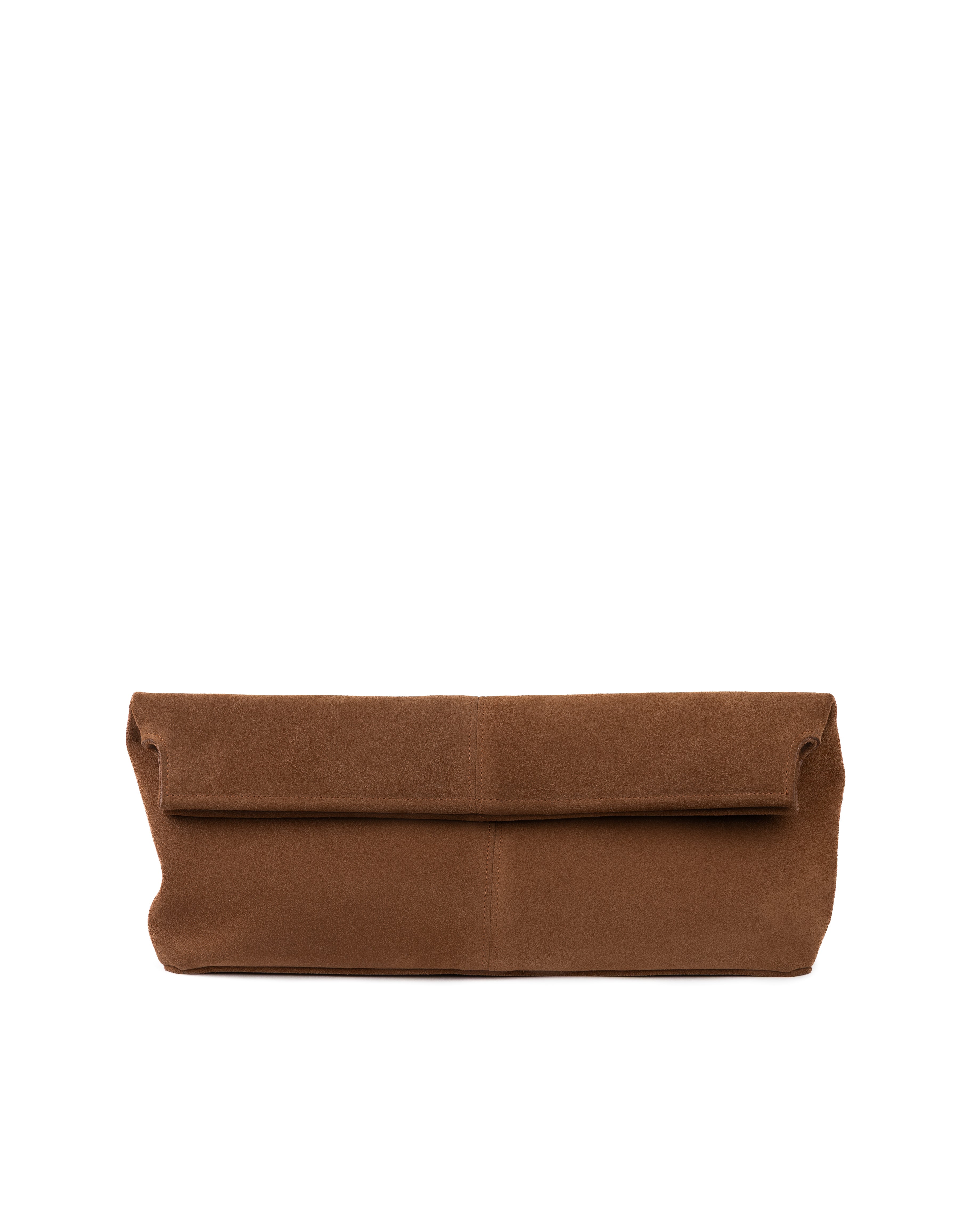 Elza clutch bag in caramel color