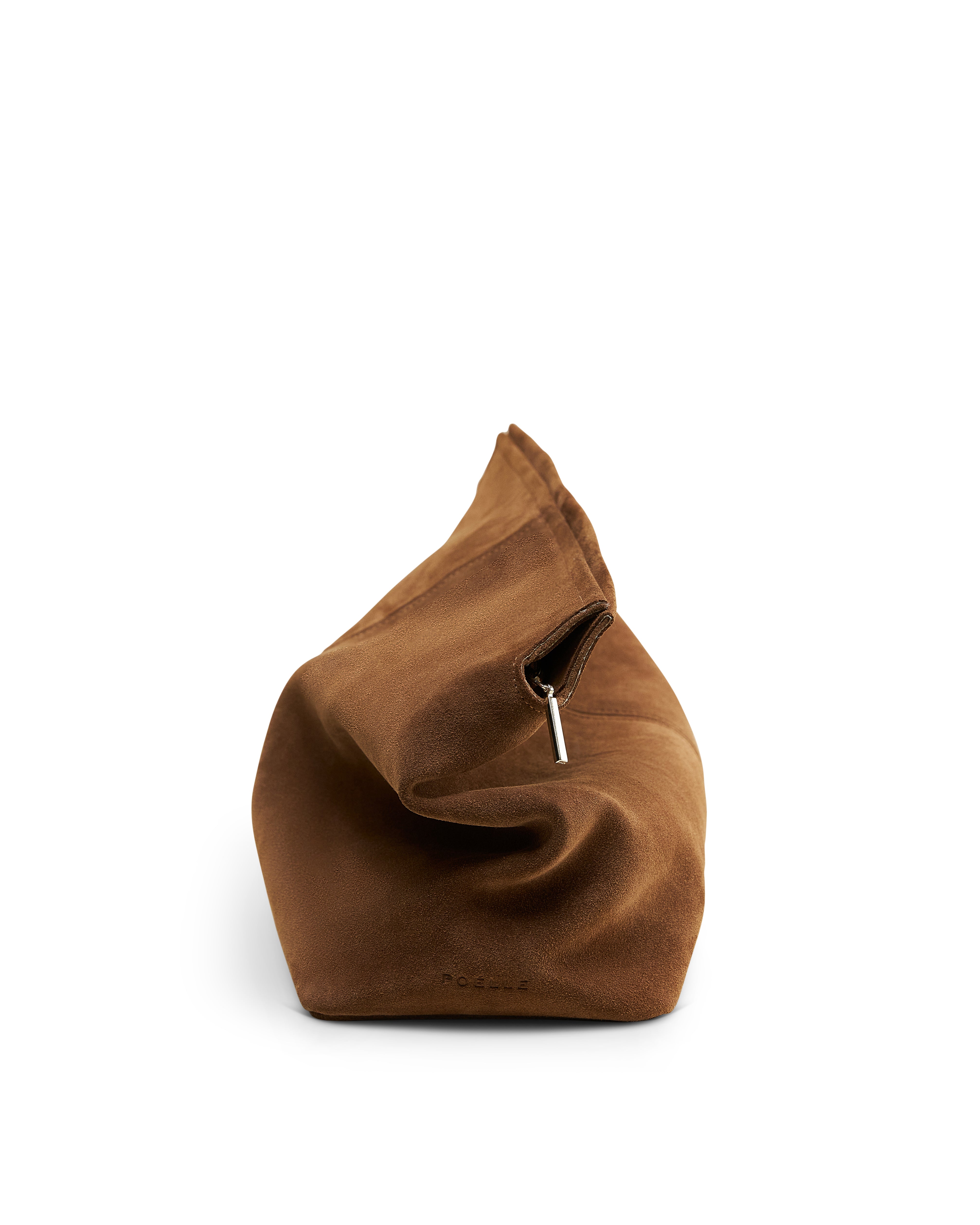 Elza clutch bag in caramel color